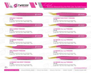 Pince à épiler d'extension de cils personnalisée de marque privée mince volume incurvé et droit embouts de fibres à forte tenue pour les soins de beauté des cils - Product Image 5