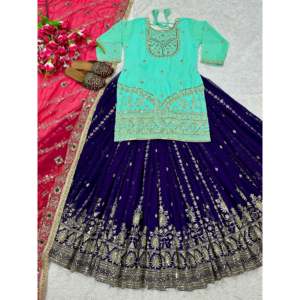 Conjunto de Lehenga de Fiesta para Mujer de Diseñador con Top Elegante, Nuevo Estilo - Product Image 1