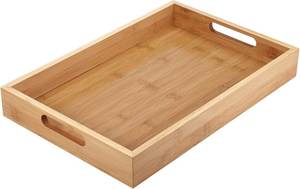 Plateau de service carré en bois moderne - Écologique, durable, passe au lave-vaisselle, plateau pour desserts et fromages - Product Image 3