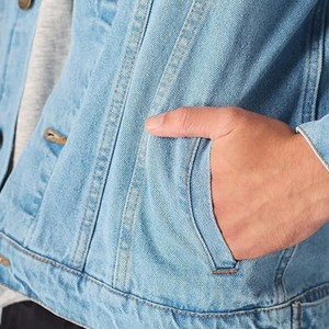 Veste en jean vintage pour homme de qualité supérieure, imperméable et respirante en polyester/coton, haute qualité, tendance, pour l'automne et l'hiver - Product Image 4