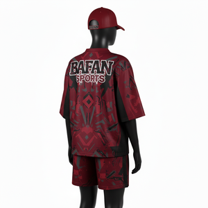 Conjunto de Pantalones Cortos de Fútbol para Mujer, Malla de Poliéster Premium Transpirable, Paneles Laterales Color Granate, Logotipo Personalizado por Sublimación, Conjuntos Femeninos 100% Algodón - Product Image 5