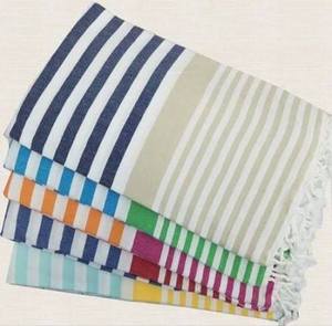 Toalla de Playa Moderna y Sencilla de Algodón Turco a Rayas, de Secado Rápido, Antiarena, Fouta, Pareo para Piscina y Viajes - Product Image 1