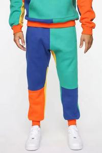 Wholesale Winter Pullover Color Block Regular Fit Mens Hooded Custom Tracksuit Custom Logo Winter Heavyweight Hoodie And Jogger - Product Image 4