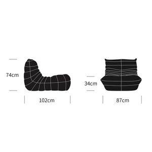 Mid Century Armless Bean Bag Lounger Fireside Chaise Lounge with Foam Modern Chic Design - Product Image 3