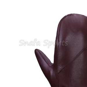 Winter Warm Leather <b>Ski</b> Mittens Gloves for Snowboard Racing Sports With Waterproof Fleece Snowboard Mittens Gloves - Product Image 6