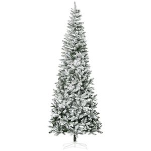 Albero di Natale Artificiale Verde Pieghevole 210cm con Aghi Innevati e Materiale PE/PVC per Decorazioni Interne - Product Image 1