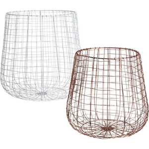 Fresh Arrival Metal <b>Wire</b> <b>Storage</b> <b>Basket</b> With Handles Rose Gold Color Handmade Cloth <b>Storage</b> <b>Basket</b> <b>for</b> Bathroom Decor - Product Image 4