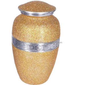 Urna de cremación de aleación clásica con remolino Orang veneciano exclusivo de venta rápida, urna de cremación de Metal con remolino azul veneciano de tamaño adulto - Product Image 4