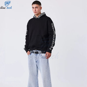 Sweat-shirt à capuche pour homme de qualité supérieure en coton molletonné, streetwear décontracté, fabricant et fournisseur de mode - Product Image 3