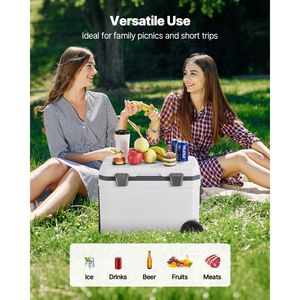 Portable 45 QT Wheeled <b>Cooler</b> <b>Box</b> Lightweight Rigid Material with Heavy-Duty Handles and Cup Holder Excellent Ice Retention - Product Image 2