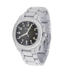 Grand Cadran Automatique Moissanite Montre Entièrement Glacé Hommes Hip Hop Buste Vers Le Bas Personnalisé En Acier Inoxydable Diamant Bijoux - Product Image 1