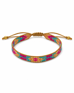 Pulsera de cuentas Miyuki coloridas hecha a mano, ajustable, estilo bohemio, tejida, para mujer, venta al por mayor, joyería personalizada - Product Image 3