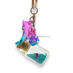 ของที่ระลึกรูปโลมาคุณภาพสูง ลายการ์ตูนสัตว์น่ารัก พิมพ์ลาย UV รูปทรง 3 มิติ ขวดทรายสีสันสดใส ทนทาน - Product Image 2