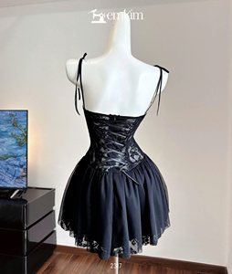 Wholesale Women's Lace <b>Corset</b> Fit-and-Flare Princess Party Dress ET2317 - Product Image 2