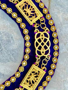 Collar Masónico de Primera Calidad para Dobleces Grandes Maestros, Collar Masónico Chapado en Oro - Product Image 2