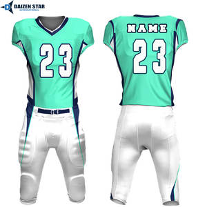 Uniforme de football américain en tissu Spandex/Polyester antibactérien à manches courtes, protection UV UPF 50+, évacuation de l'humidité - Product Image 5