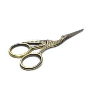 Gold Stainless Steel Nose Hair Scissors Rounded Safety Tip Facial Grooming Trimmer For Mustache <b>Beard</b> Personal <b>Care</b> Tool - Product Image 5