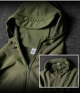 Veste Softshell Tactique Homme Imperméable Doublée Polaire Hiver Extérieur Camouflage Coupe-Vent Respirante Coupe Ample Vente en Gros OEM - Product Image 5