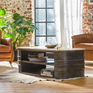 Mesa de centro Vandana Nimbus Neo de metal y madera - Product Image 1