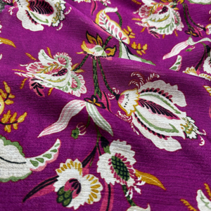 Tissu en Soie Chiffon Pure, Artisanat Organique Exquis, Broderie Florale Numérique, Couture Ethnique Haut de Gamme - Product Image 1