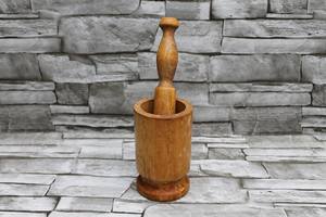 Juego de Mortero y Pilón Hecho a Medida, Artesanía India, 100% Madera Natural, Imam Dasta Ohkli Musali, Utensilios de Cocina para el Hogar y el Jardín - Product Image 3