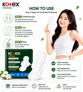 <b>Kotex</b> Freedom Maxi Wing 23cm Sanitary Napkins | Comfortable Protection Feminine Care - Product Image 6