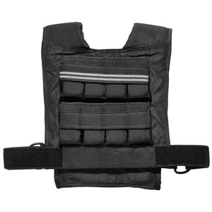 Gilet lesté réglable de 35 lb avec poids en fer et épaulettes réfléchissantes pour l'entraînement physique - Product Image 4