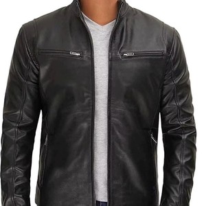 Veste en cuir gaufré croco de haute qualité, veste de motard en cuir véritable, vêtements d'extérieur de luxe pour hommes, sur mesure, vente en gros - Product Image 4