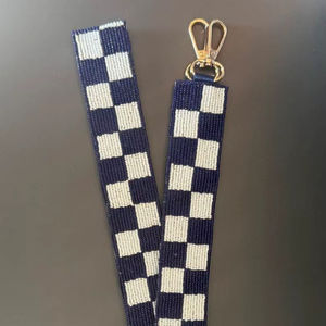 Hand-<b>stitched</b> seed bead embroidery bag strap adjustable for <b>handbags</b> & purses for Everyday Use Trendy Roll Design - Product Image 1