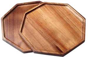 Classic Eco-Friendly BPA Free Mango Wood Round Polished Charger Plate Stand Handmade Durable Microwave Safe Wedding Dinnerware - Product Image 5