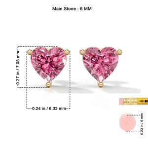 Bijoux Heerani, saphir rose certifié IGI, argent sterling 925, 1,9 g, plaqué or classique, tendance, forme cœur, serti griffe - Product Image 6