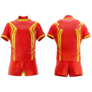 Ensembles d'uniformes de rugby en polyester imprimés par transfert thermique, personnalisés, confortables et respirants, grandes tailles, collection 2026, vente en gros, Front League - Product Image 5