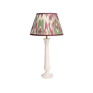 Lámpara Exclusiva Art Deco con Incrustaciones de Hueso, con Pantalla de Tela Elegante 100% Hecha a Mano, Opciones Personalizables para Hoteles Boutique - Product Image 4