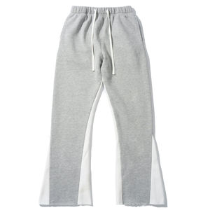 Pantalon évasé à cordon de serrage pour femme, taille haute, extensible, coupe cloche, style décontracté streetwear, jambe large, palazzo, 100% coton - Product Image 4