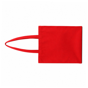 Wholesale Promotional <b>Carry</b> Long Handle Shopping <b>Bag</b> With Red Color <b>Hand</b> Shoulder Simple Design Printed Cotton Daily Use - Product Image 3