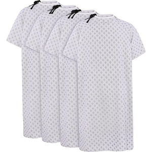 Bata de paciente personalizada para hospital, bata de paciente reutilizable, bata de hospital de polialgodón, bata de examen médico, cómoda de llevar - Product Image 4