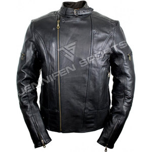 Veste en cuir de vachette véritable de haute qualité pour hommes, style moto décontracté, logo OEM/ODM, fabricant, vente en gros - Product Image 1