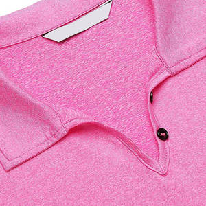 Camiseta Polo Lisa para Mujer, Manga Corta, Informal, Tejido Piqué, Transpirable, Largo Regular, Tejido - Product Image 5