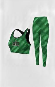 Ensemble de yoga pour femmes, meilleure qualité, texture unie, impression numérique, 2 pièces, respirant, taille haute - Product Image 2