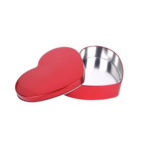 Boîte en métal en forme de cœur pour la Saint-Valentin avec couvercle, conteneur de rangement rouge en forme de cœur, pot vide pour la fabrication de bougies, cadeau de mariage, bricolage - Product Image 1