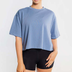 Camiseta larga de entrenamiento para mujer, cómoda, holgada, atlética, para gimnasio, entrenamiento, correr, yoga y ropa deportiva diaria - Product Image 2