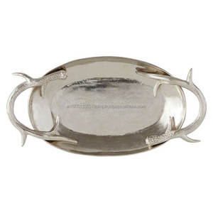 ถาดอลูมิเนียมตกแต่งดีไซน์โบราณทำจากโลหะหรูหราถาดตกแต่ง - Product Image 2