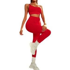 ชุดโยคะออกกำลังกาย 2 ชิ้น สำหรับเด็กผู้หญิง แบบขายส่ง เป็นมิตรกับสิ่งแวดล้อม ยกกระชับสะโพก ลายเรียบ สำหรับผู้ใหญ่ - Product Image 2