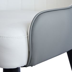 Juego Moderno de 2 Sillas de Comedor con Esponja de PU y Patas de Madera Maciza y Metal para Restaurantes y Salas de Estar - Product Image 5