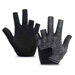 Gants de billard à 3 doigts, respirants, en nylon, antidérapants, protection UV, fermeture à enfiler, pour le billard, le snooker, le cyclisme - Product Image 5