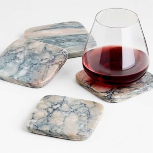 Modern <b>Marble</b> <b>Coasters</b> Set For Dining Table With Stylish Design Heat Resistant Drink <b>Coasters</b> For Home Kitchen - Product Image 1