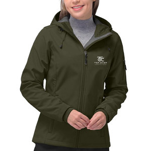 Chaquetas Cortavientos de Lona Tejida Ecológica para Mujer, Invierno, Color Sólido, Transpirables, Impermeables, Servicio OEM, Venta al Por Mayor - Product Image 1