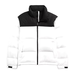 Chaqueta Acolchada Gruesa de Invierno con Cuello Alto y Parches, 100% Nailon - Product Image 2