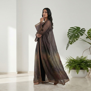 Abaya de Verano con Estampado de Diseñador, Tradicional India, de Chinnon, Larga hasta el Suelo, Holgada, para Oración del Eid, Ropa de Noche, Atuendo Modesto para Mujer - Product Image 3