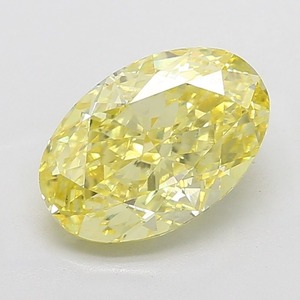 Diamant ovale jaune vif fantaisie de 5,23 carats, pureté VS1, certifié, pour bijoux de luxe - Product Image 1